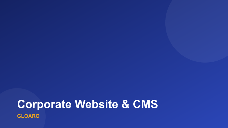Corporate Website & CMS Platform
